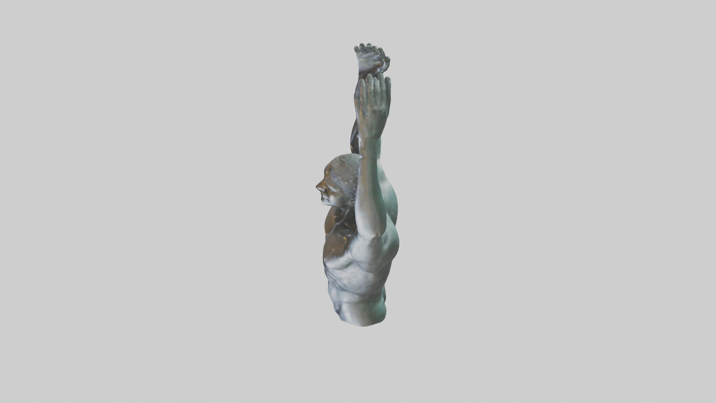 Overcoming Boundaries statue model 3D model