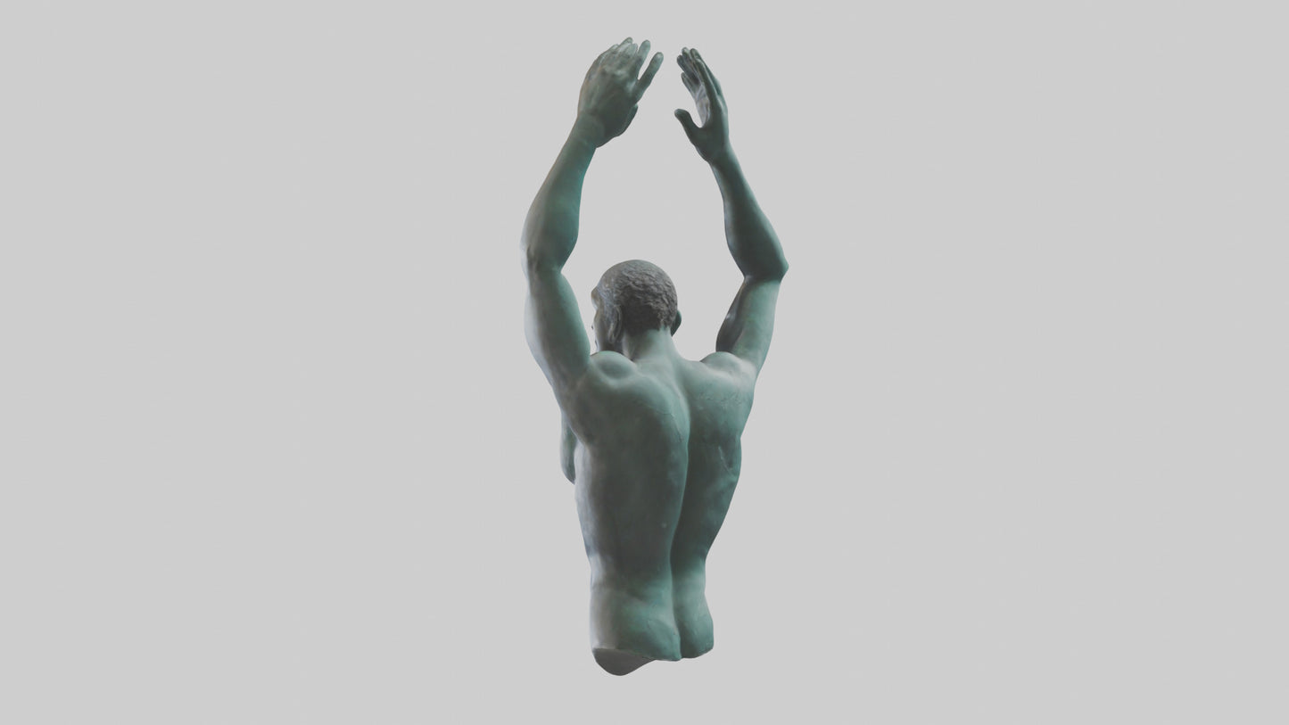 Overcoming Boundaries statue model 3D model