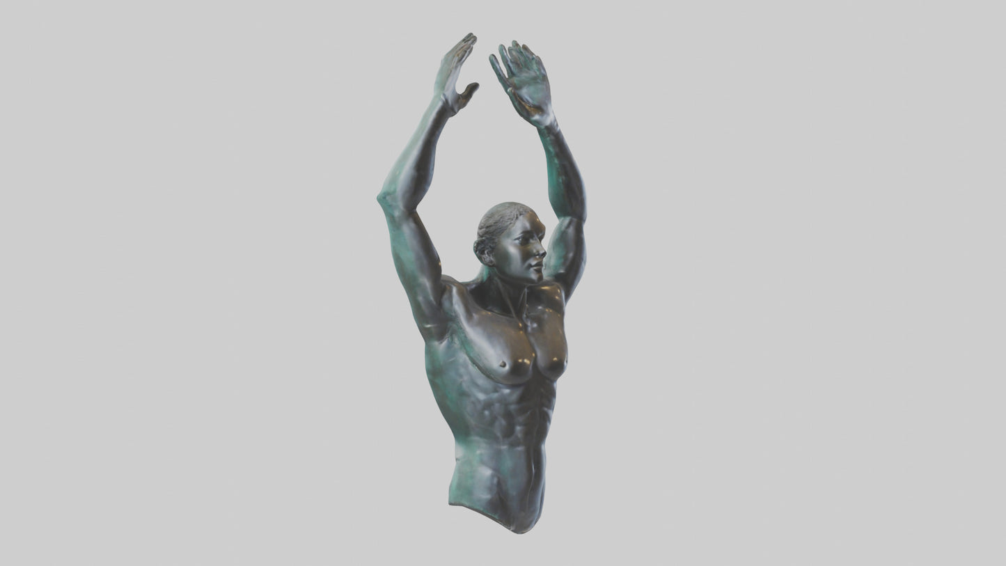 Overcoming Boundaries statue model 3D model