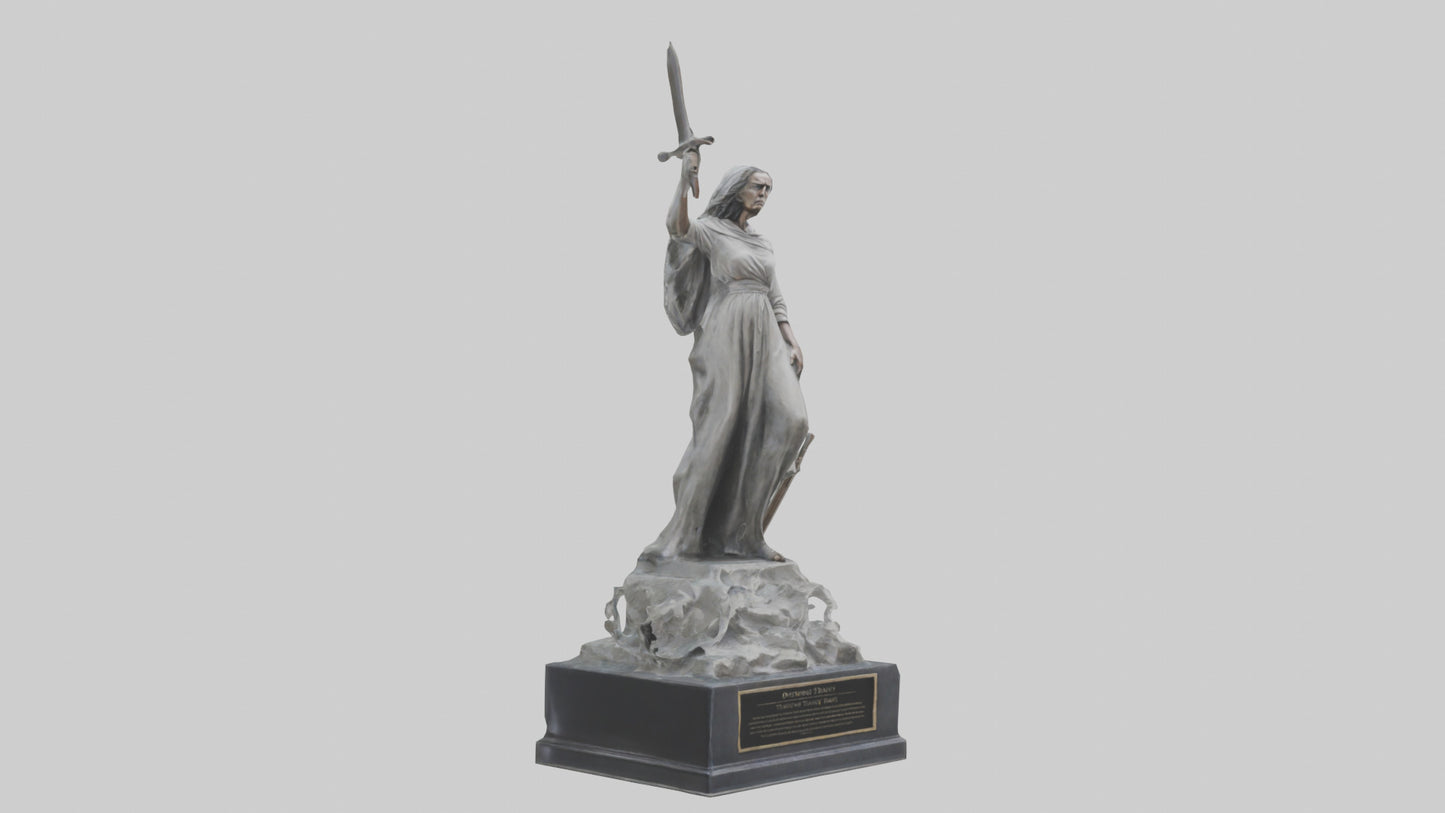 Overcoming Tyranny statue model VR / AR / low-poly