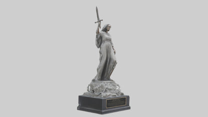 Overcoming Tyranny statue model VR / AR / low-poly