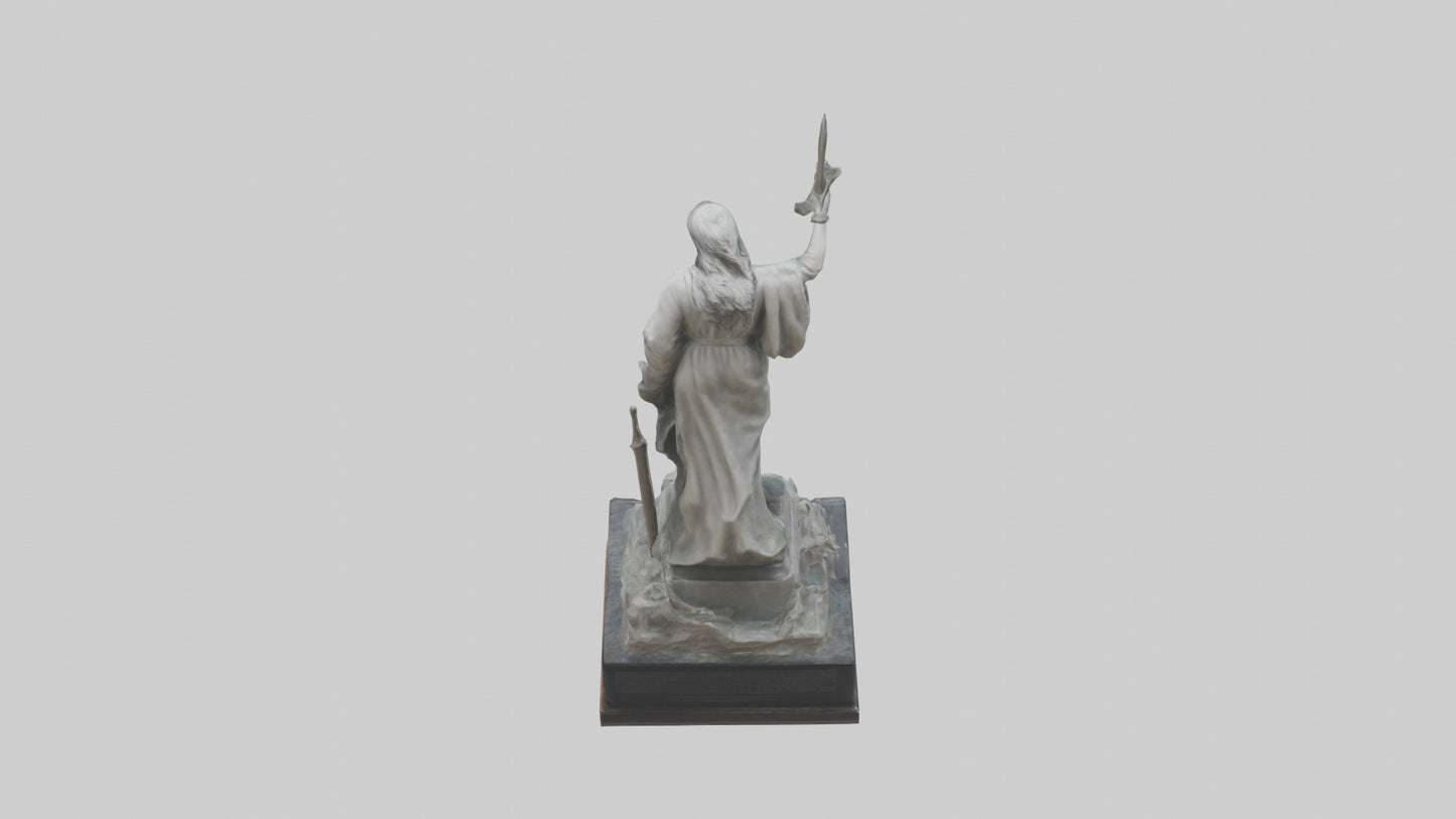 Overcoming Tyranny statue model VR / AR / low-poly