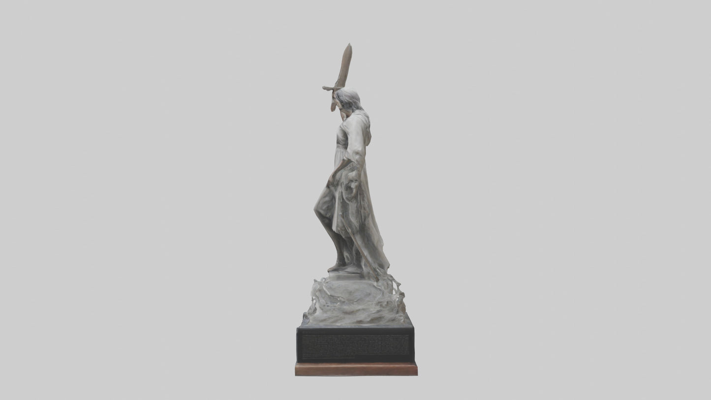 Overcoming Tyranny statue model VR / AR / low-poly