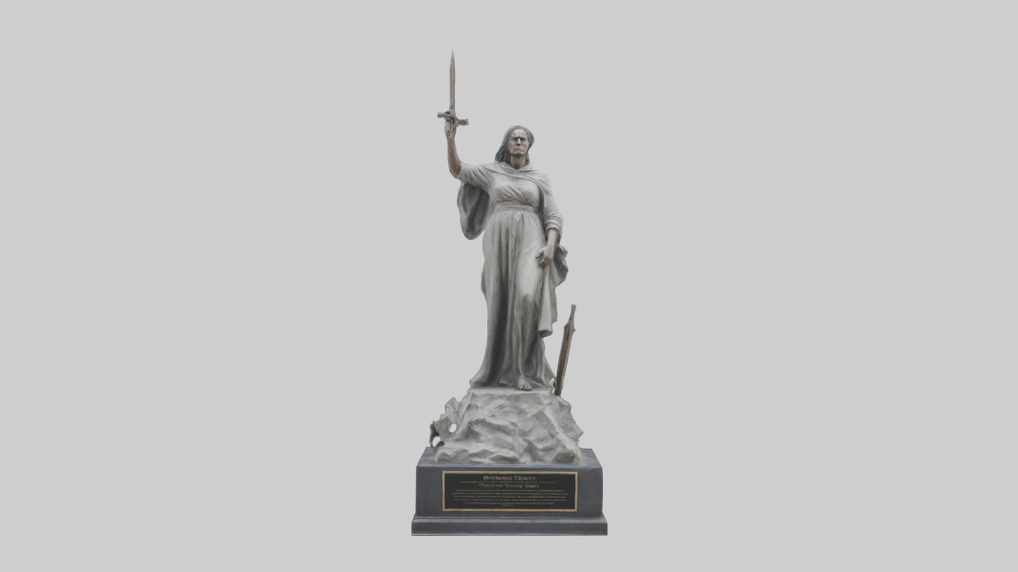 Overcoming Tyranny statue model VR / AR / low-poly