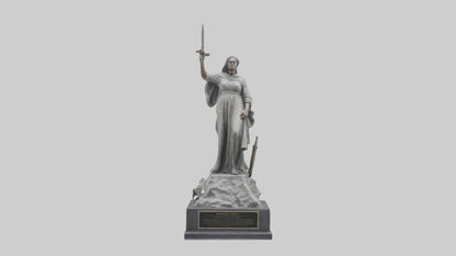 Overcoming Tyranny statue model VR / AR / low-poly