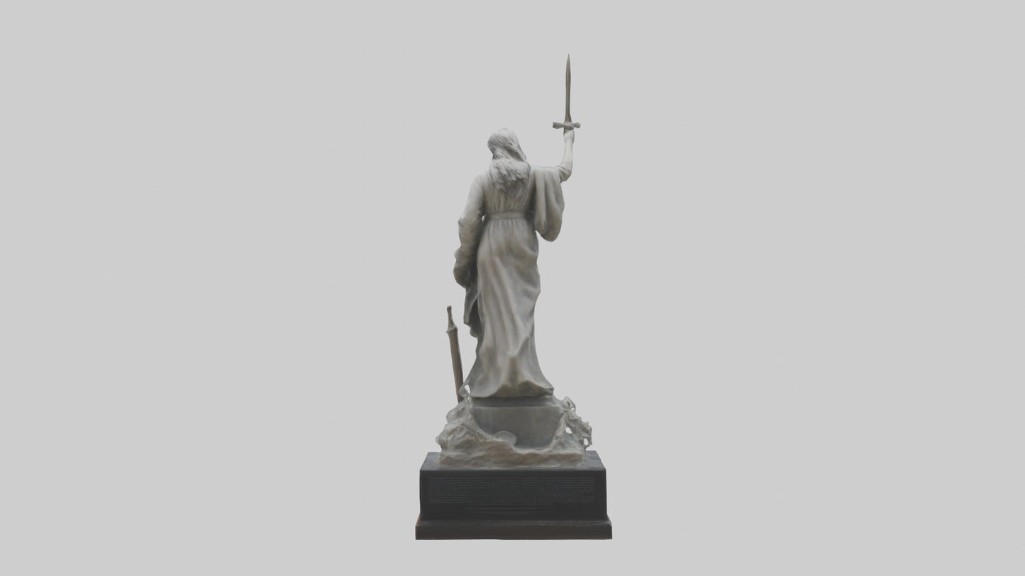 Overcoming Tyranny statue model VR / AR / low-poly