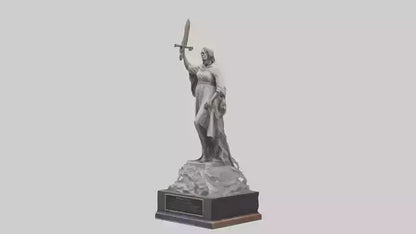 Overcoming Tyranny statue model VR / AR / low-poly