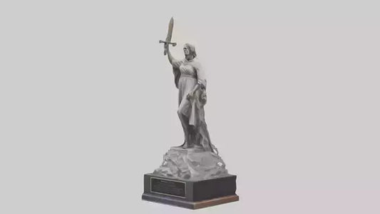 Overcoming Tyranny statue model VR / AR / low-poly