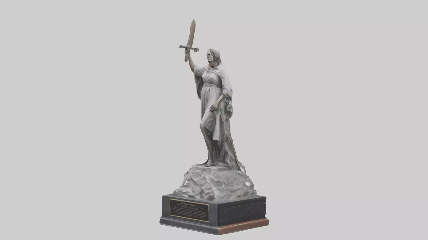 Overcoming Tyranny statue model VR / AR / low-poly