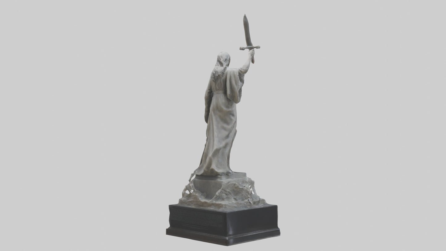 Overcoming Tyranny statue model VR / AR / low-poly