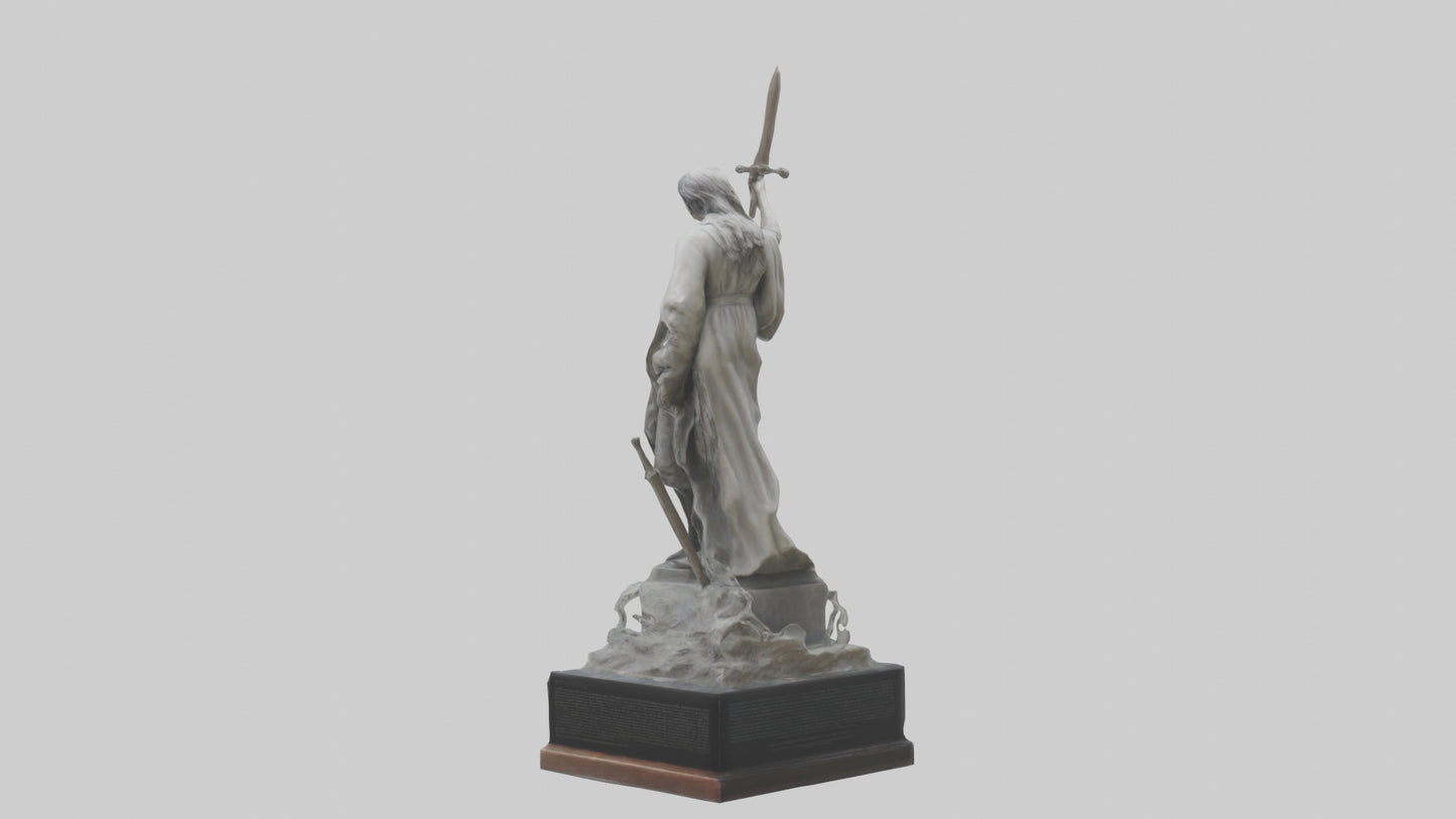 Overcoming Tyranny statue model VR / AR / low-poly