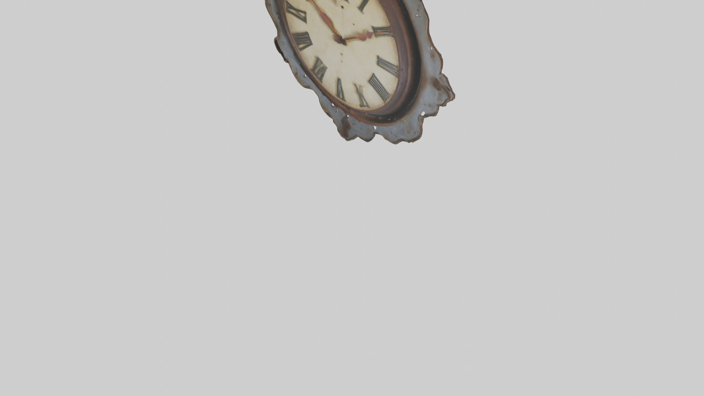 Oversized Vintage Wall Clock model 3D model