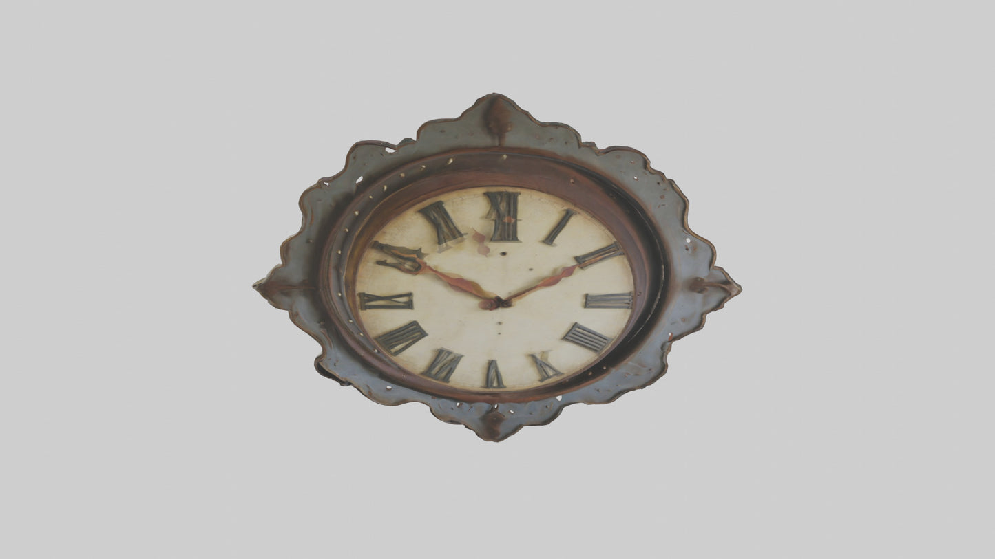 Oversized Vintage Wall Clock model 3D model