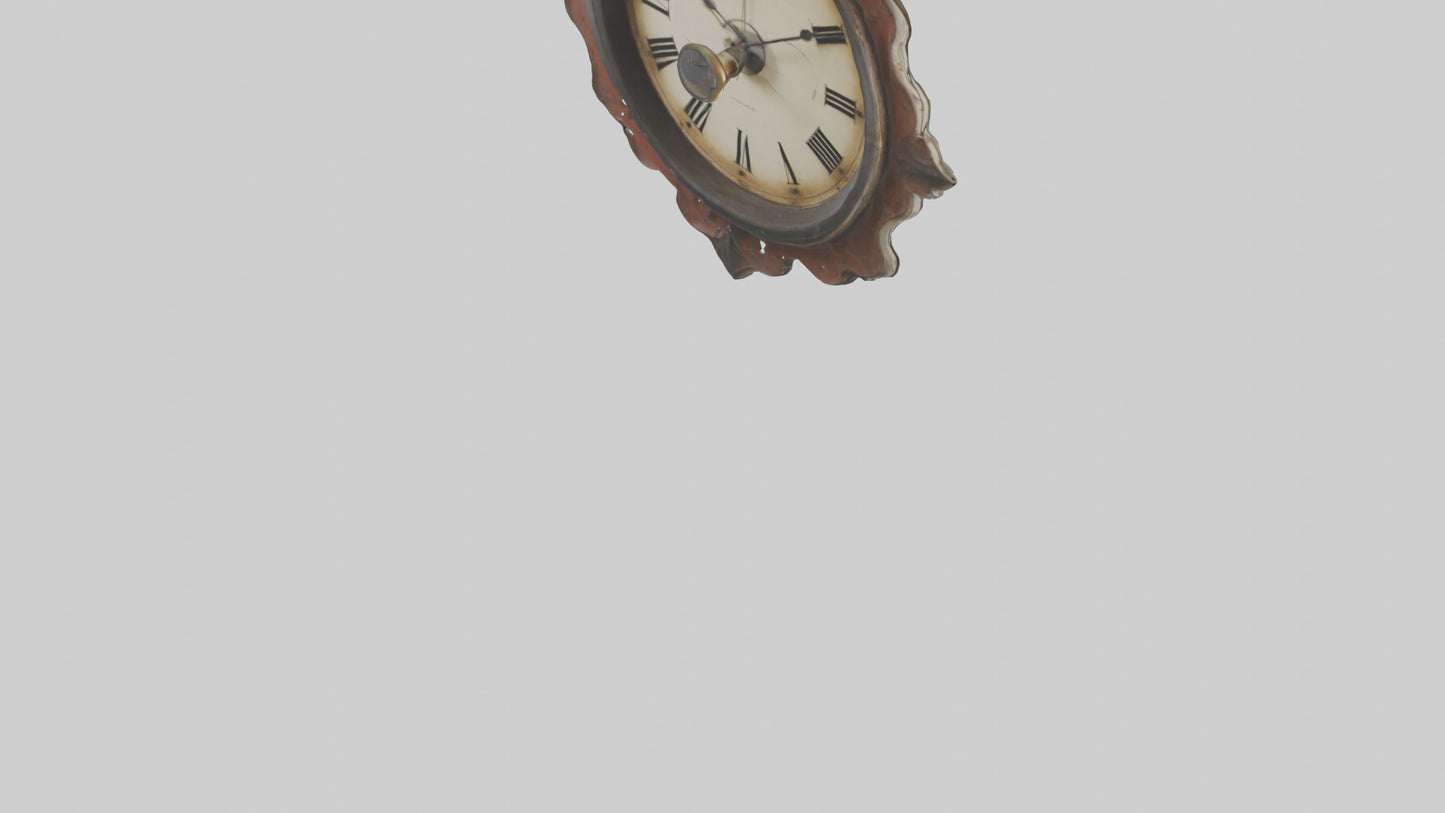 Oversized Vintage Wall Clock model 3D model