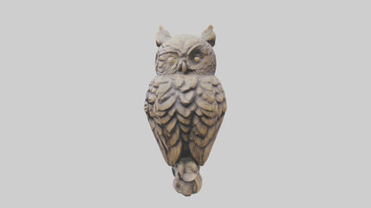 3D model Owl statue model VR / AR / low-poly