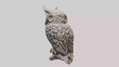 3D model Owl statue model VR / AR / low-poly