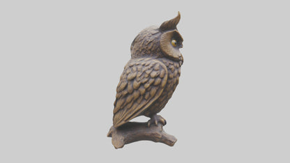 3D model Owl statue model VR / AR / low-poly