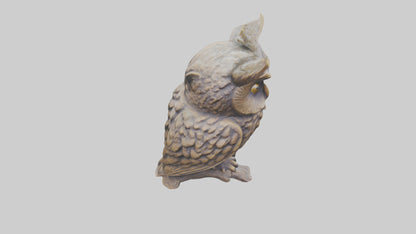 3D model Owl statue model VR / AR / low-poly