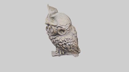 3D model Owl statue model VR / AR / low-poly