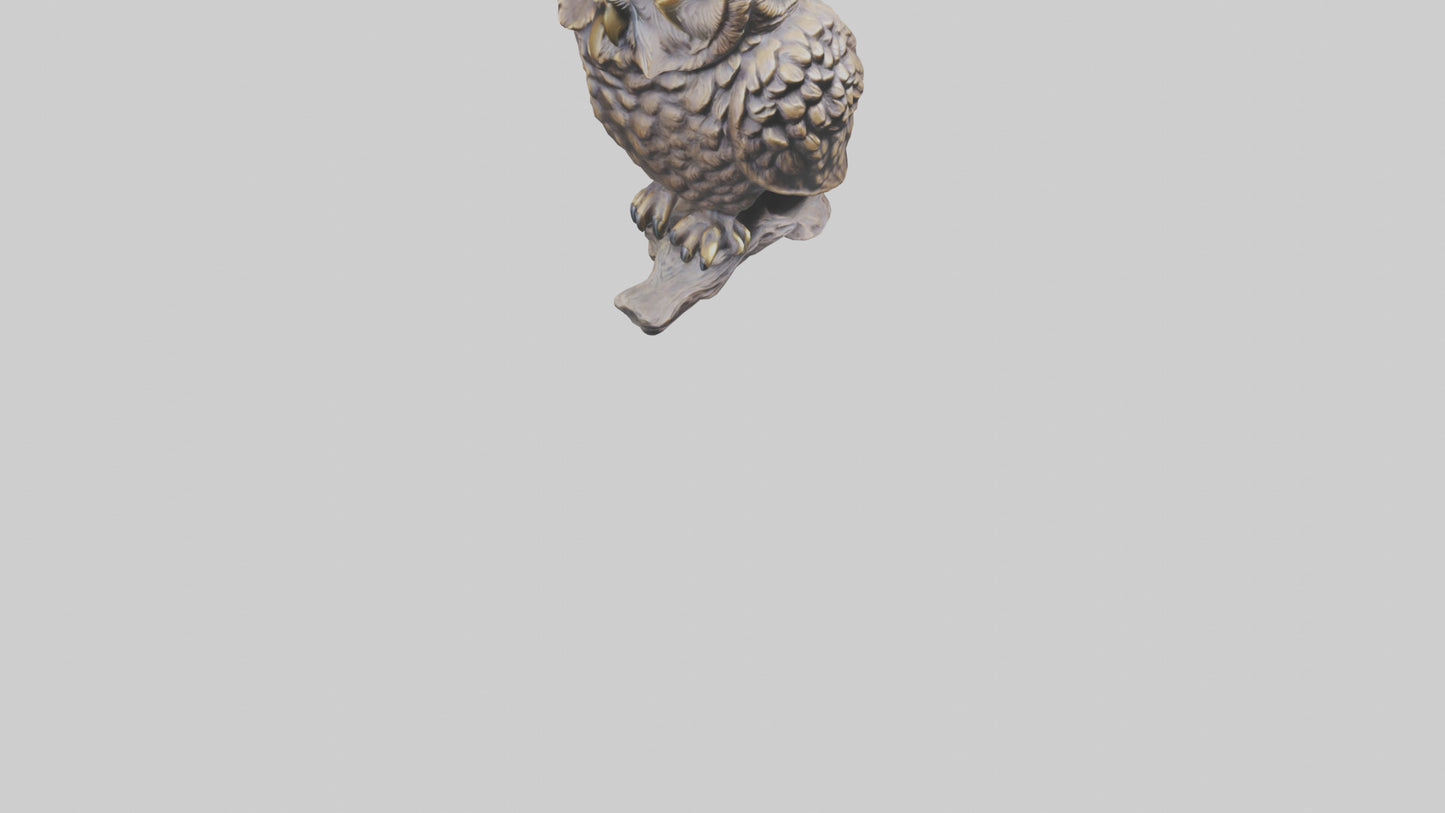 3D model Owl statue model VR / AR / low-poly