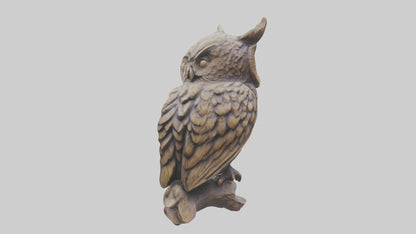 3D model Owl statue model VR / AR / low-poly