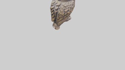 3D model Owl statue model VR / AR / low-poly
