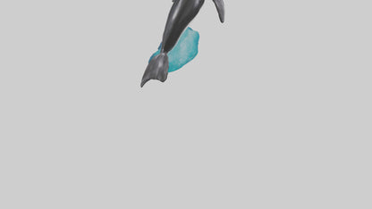 3D model Pacific Whitesided Dolphin statue model VR / AR / low-poly