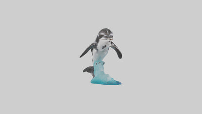 3D model Pacific Whitesided Dolphin statue model VR / AR / low-poly
