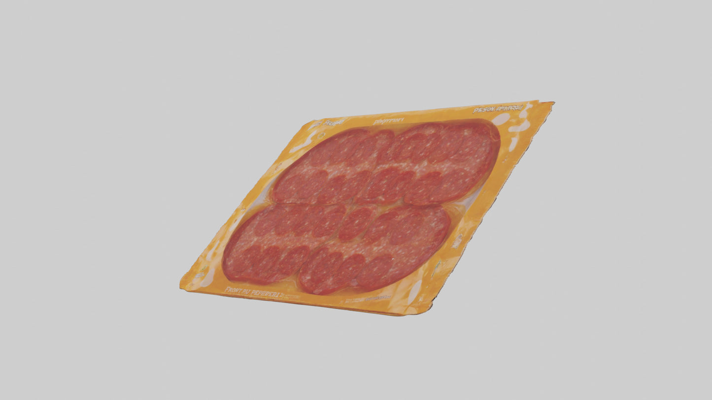 3D model Packaged Pepperoni model VR / AR / low-poly