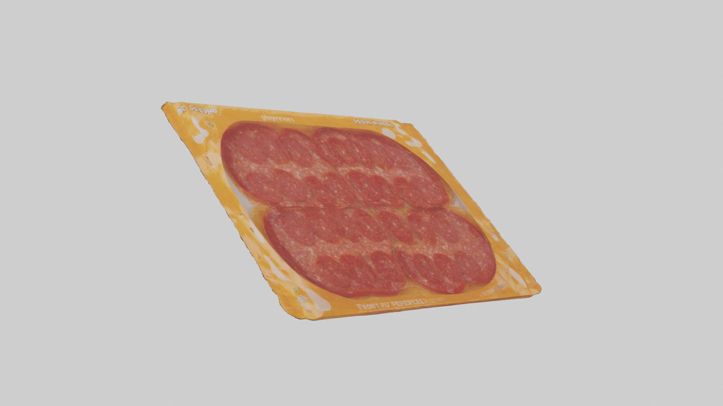 3D model Packaged Pepperoni model VR / AR / low-poly