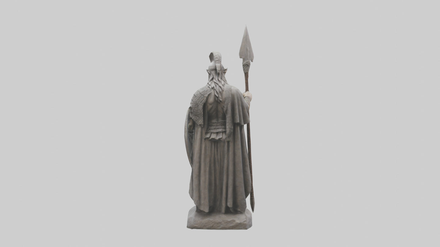 Pagan Warrior statue model VR / AR / low-poly