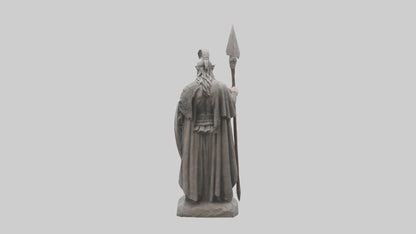 Pagan Warrior statue model VR / AR / low-poly