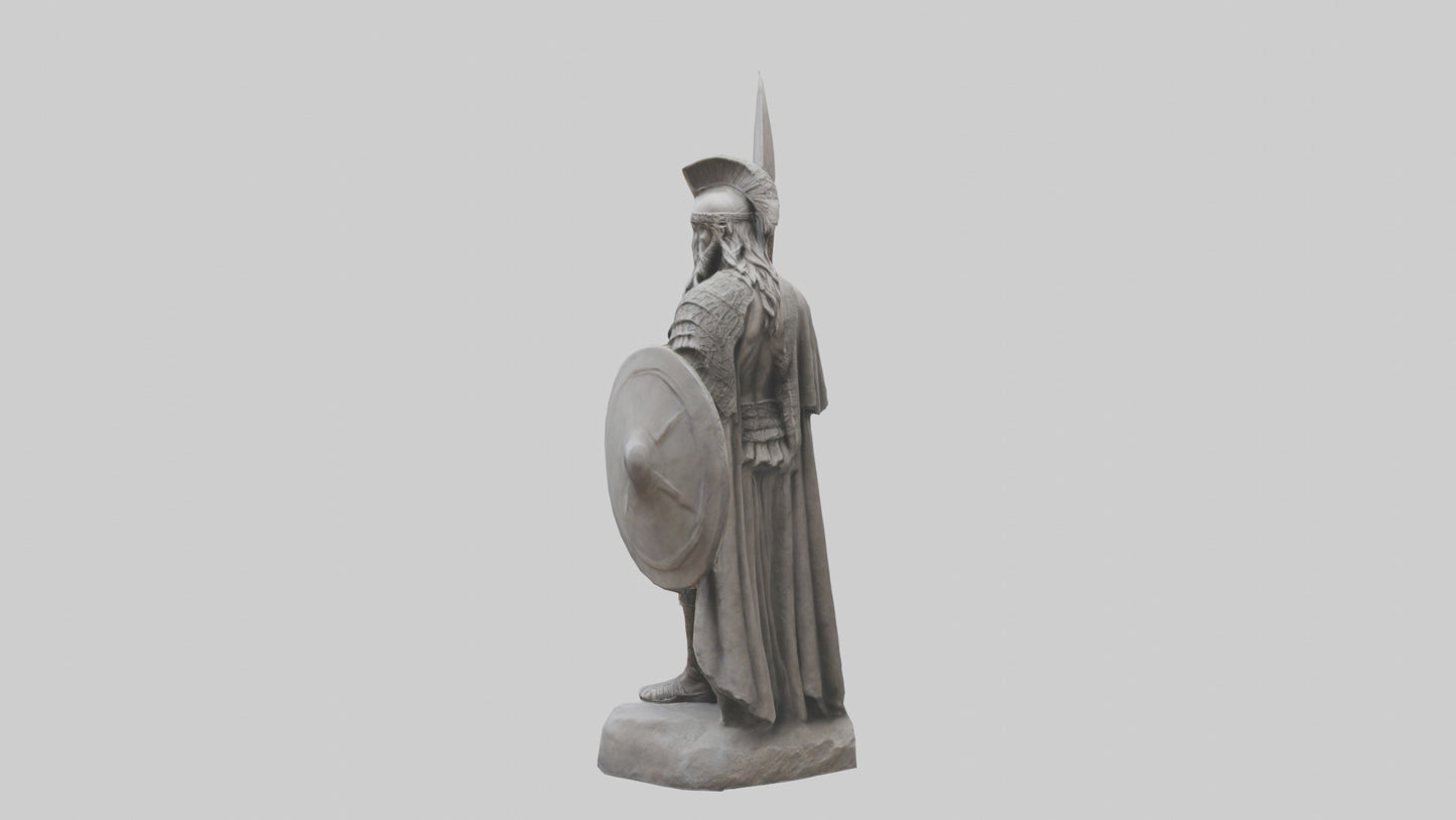 Pagan Warrior statue model VR / AR / low-poly