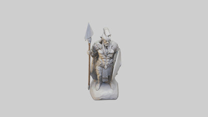 Pagan Warrior statue model VR / AR / low-poly
