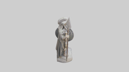 Pagan Warrior statue model VR / AR / low-poly
