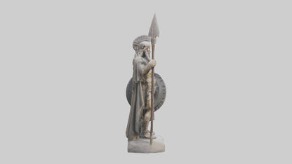 Pagan Warrior statue model VR / AR / low-poly