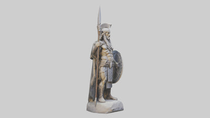 Pagan Warrior statue model VR / AR / low-poly