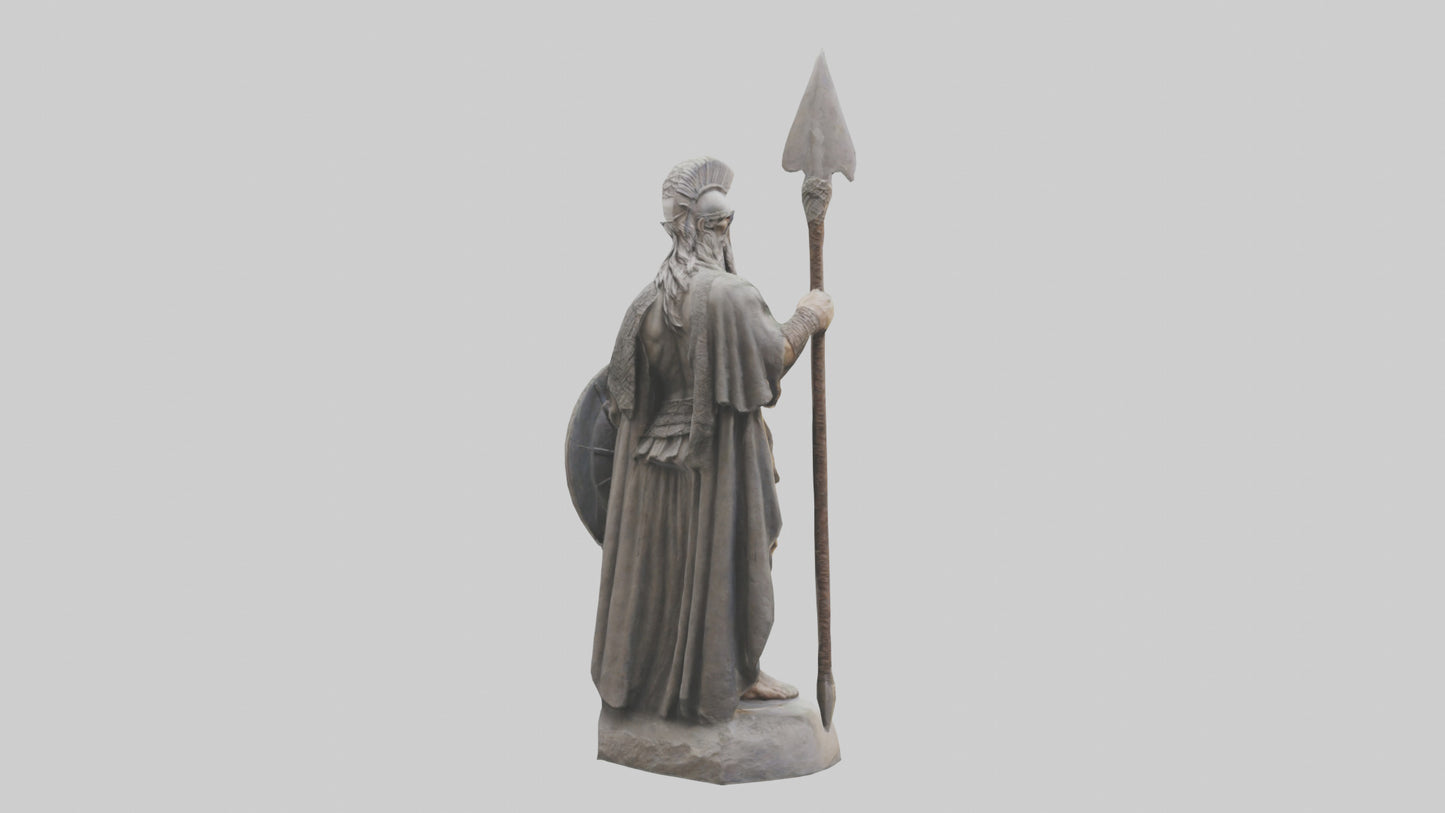 Pagan Warrior statue model VR / AR / low-poly