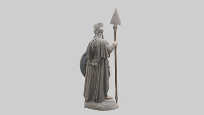 Pagan Warrior statue model VR / AR / low-poly