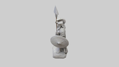 Pagan Warrior statue model VR / AR / low-poly