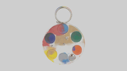 3D model Paint palette keychain model VR / AR / low-poly