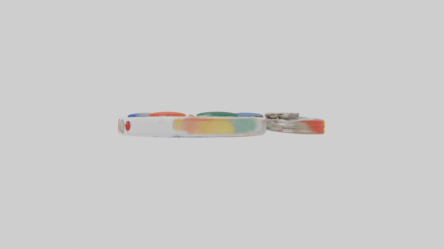 3D model Paint palette keychain model VR / AR / low-poly