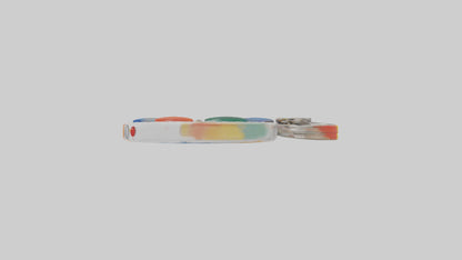 3D model Paint palette keychain model VR / AR / low-poly