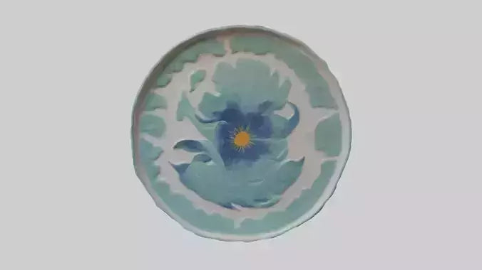 3D model Painted Ceramic Wall Art VR / AR / low-poly