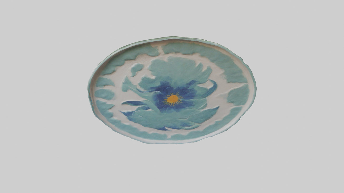3D model Painted Ceramic Wall Art VR / AR / low-poly