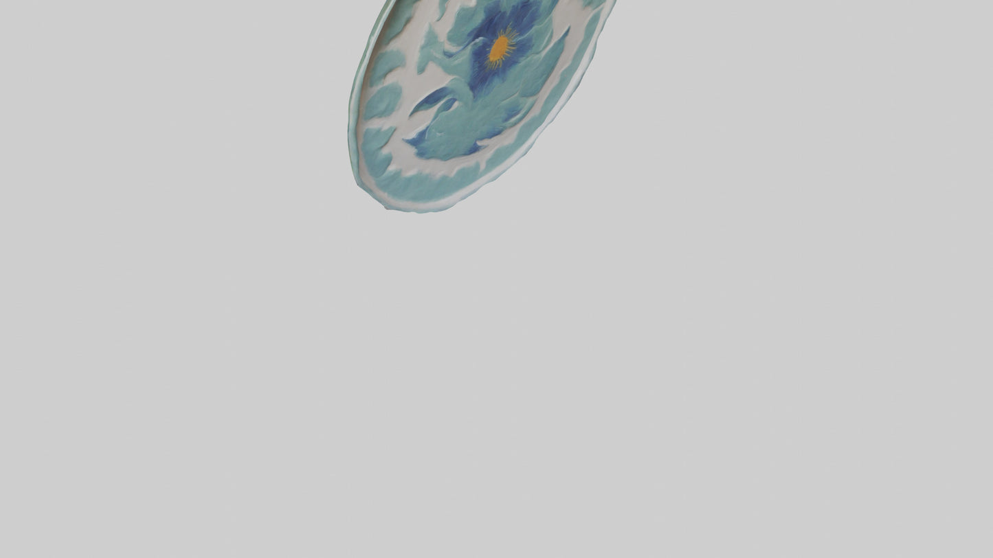 3D model Painted Ceramic Wall Art VR / AR / low-poly