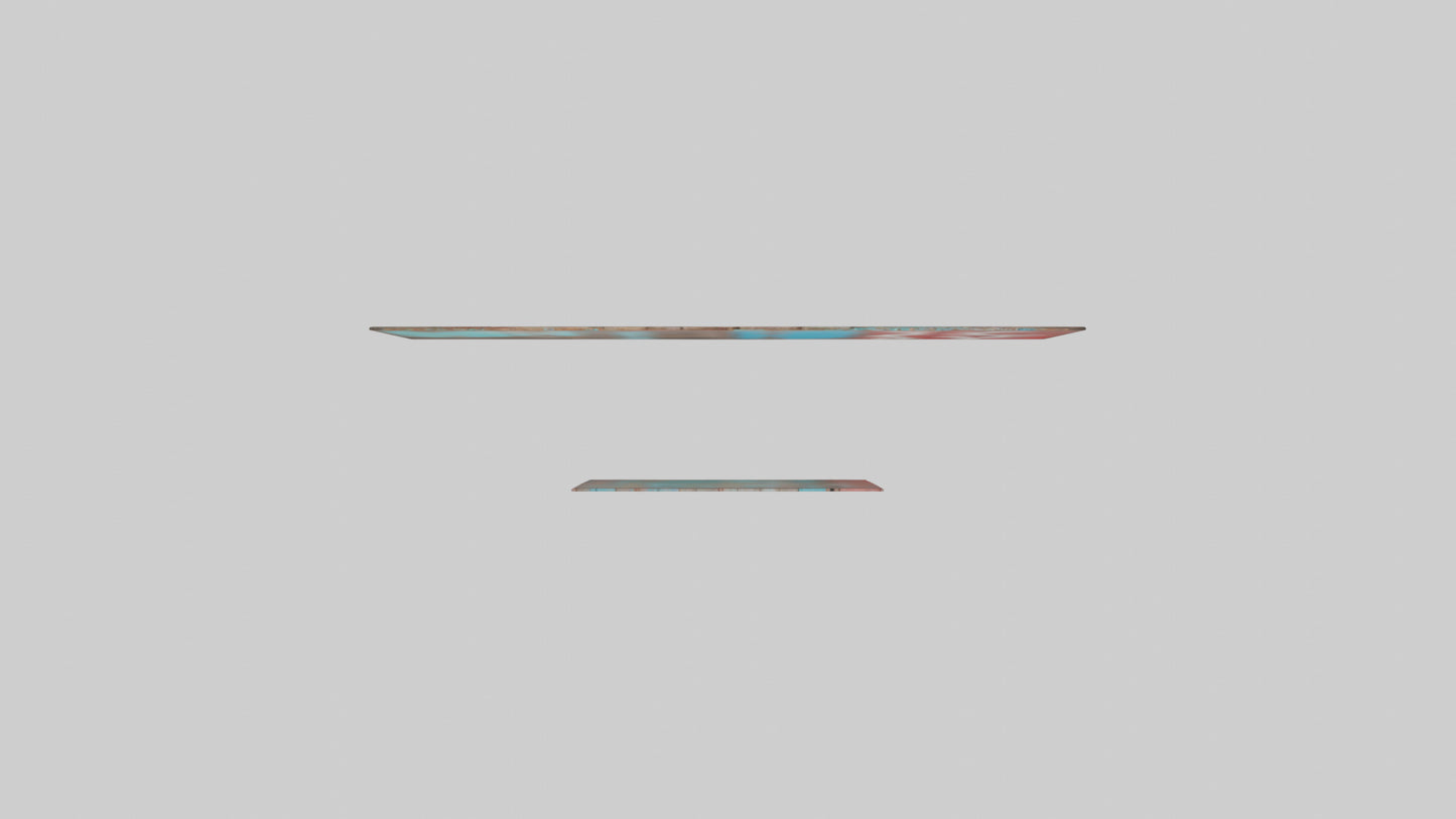 3D model Painted Wooden Wall Pieces VR / AR / low-poly