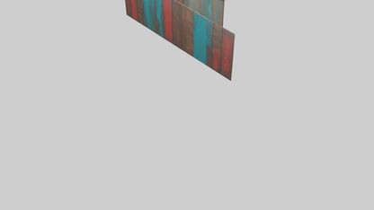 3D model Painted Wooden Wall Pieces VR / AR / low-poly