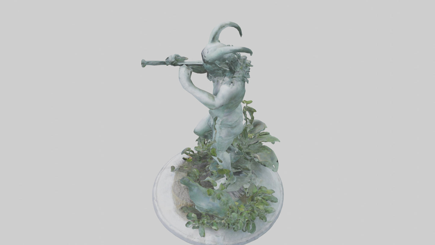 3D model Pan statue VR / AR / low-poly
