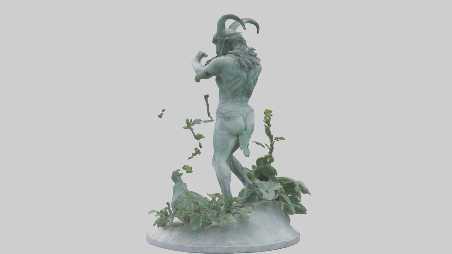 3D model Pan statue VR / AR / low-poly